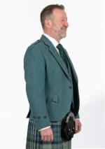 Green Argyle Jacket with Vest Right Side View
