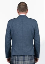 Light Blue Argyle Jacket with Vest Back View