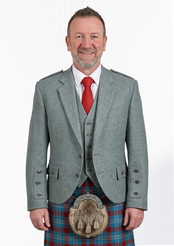 Men's Argyle Jacket Front View