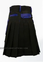 Premium Black Blue Deluxe Modern Kilt Back