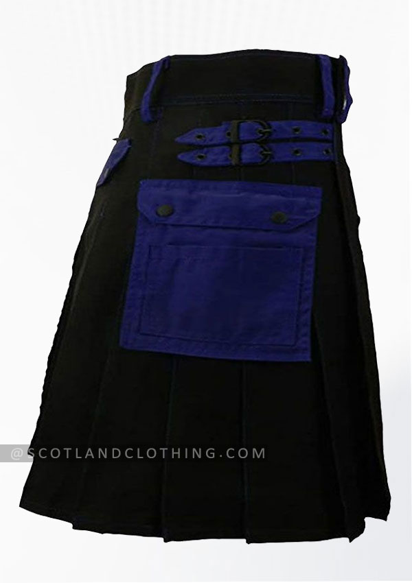 Premium Black Blue Deluxe Modern Kilt Design 54