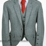 Premium Quality Custom Made Traditional Scottish Argyle Jacket with Vest