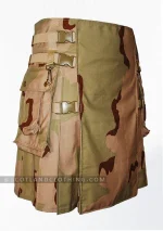Premium Quality Hand Made Desert Camouflage Utility Kilt Right Side