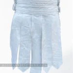 Premium Quality Hand Made Scottish White Leather Kilt
