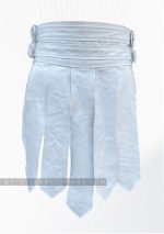 Premium Quality White Warrior Leather Kilt Design