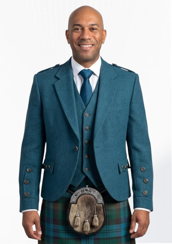Tweed Argyle Jacket with Vest Front View