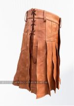 Premium Quality Brown Leather Kilt Design 61