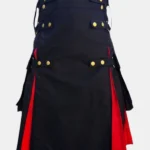 Black and Red Fashion Hyrbid Kilt