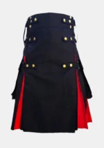 Black and Red Fashion Hyrbid Kilt