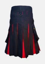 Black and Red Fashion Hyrbid Kilt Back