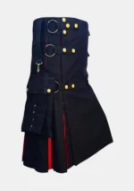 Black and Red Fashion Hyrbid Kilt Right