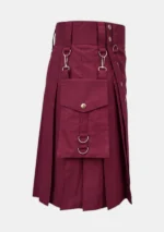 Burgundy Utility Kilt Right