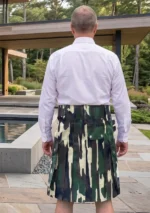 Menl's Scottish Modern Camo Kilt Back