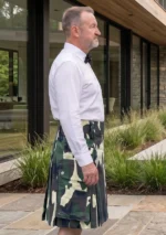 Menl's Scottish Modern Camo Kilt Side