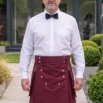 Men's Burgundy Utility Kilt