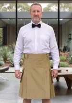 Men's Modern Khaki Utility Kilt