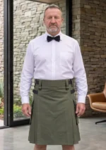 Men's Olive Green Cotton Utility Kilt