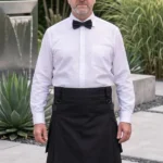 Men's Plain Black Utility Kilt