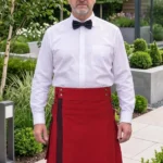 Men's Red Utility Kilt With Net Pockets