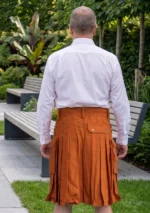 Men's Saffron Tartan Utility Kilt Back