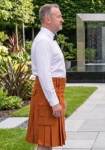 Men's Saffron Tartan Utility Kilt Side