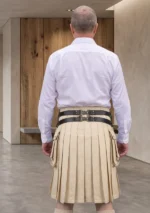 Men's White Cross Fashion Hybrid Kilt Back