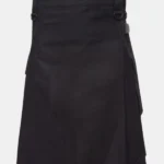 Plain Black Utility Kilt