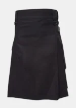 Plain Black Utility Kilt