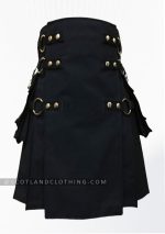Premium Quality Black Gothic Kilt Design 144