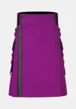 Purple Utility Kilt With Net Pocket