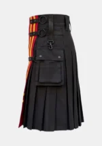Red and Black Fashion Hybrid Kilt Left