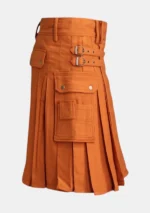Saffron Tartan Utility Kilt Right