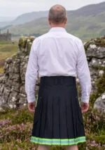 Black Firefighter Utility Kilt Back