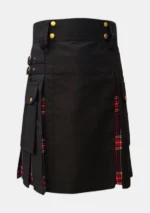 Black Stewart Hybrid Tartan Kilt
