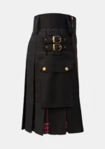 Black Stewart Hybrid Tartan Kilt Right Side