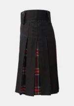 Black Stewart Hybrid Tartan Kilt Right Side