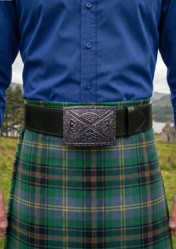 Celtic Lion Rampant Saltire Scottish Kilt Belt Buckle