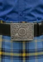 Celtic Swirl Kilt Scottish Belt Buckle Antique Front View