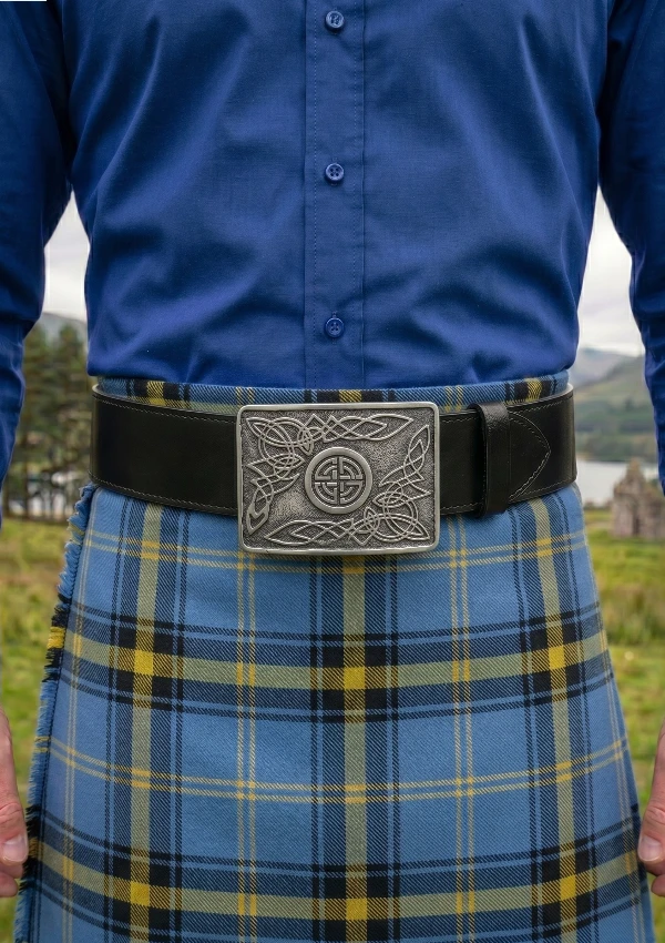 Celtic Swirl Kilt Scottish Belt Buckle Antique