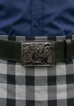 Celtic Weave Scottish Kilt Belt Buckle Front View