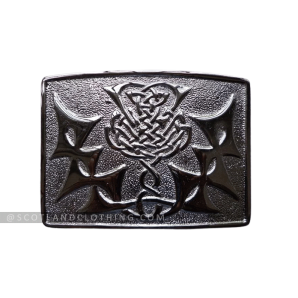 Embossed Thistle Scottish Kilt Belt Buckle Design 84