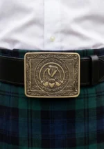 Harp Claddagh Kilt Belt Buckle Front View