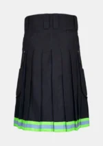 Men's Black Firefighter Utility Kilt Back