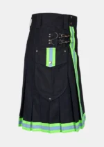 Men's Black Firefighter Utility Kilt Right