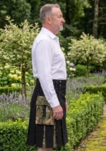 Men's Black Hybrid Tactical Kilt Side