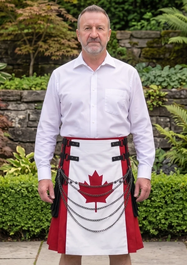 Men's Canadian Flag Hybrid Kilt