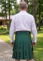 Men's Green Hybrid Utility Kilt Back