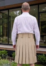 Men's Khaki Combat Utility Kilt Back