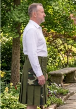 Men's Scottish Brown Hiking Kilt Side