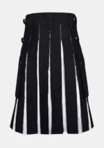 Modern Black & White Utility Kilt Back